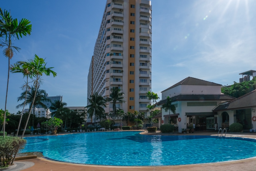 Building and Pool at View Talay 1 in South Pattaya, Thailand