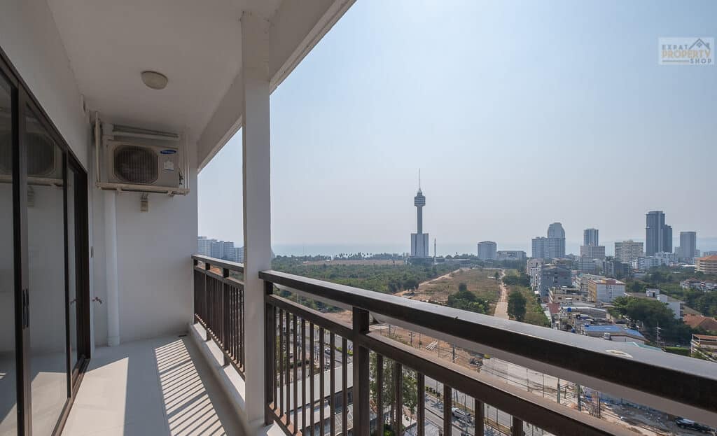 Treetops Pattaya Balcony With Sea View